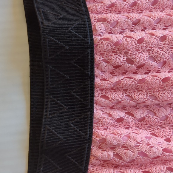 LuLaRoe Lucy Floral Lace Overlay Lined Maxi Skirt MEDIUM Pink Boho - Picture 10 of 14